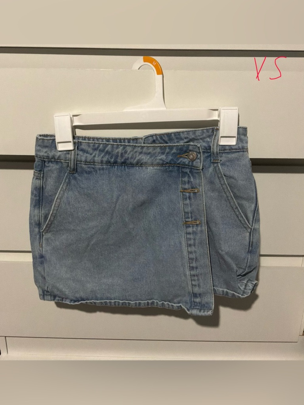 Light Wash Denim Mini Skirt